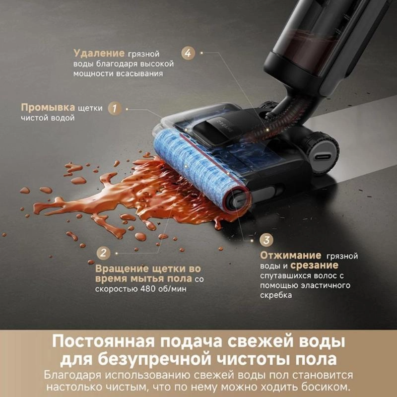 Моющий пылесос Dreame H12 Dual FlexReach