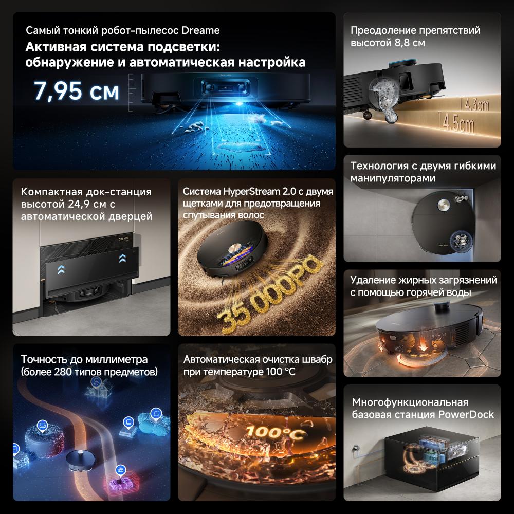 Робот-пылесос Dreame X60 Master Black