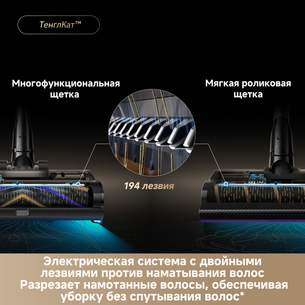 Беспроводной пылесос Dreame Z40 TangleCut™ Flex+