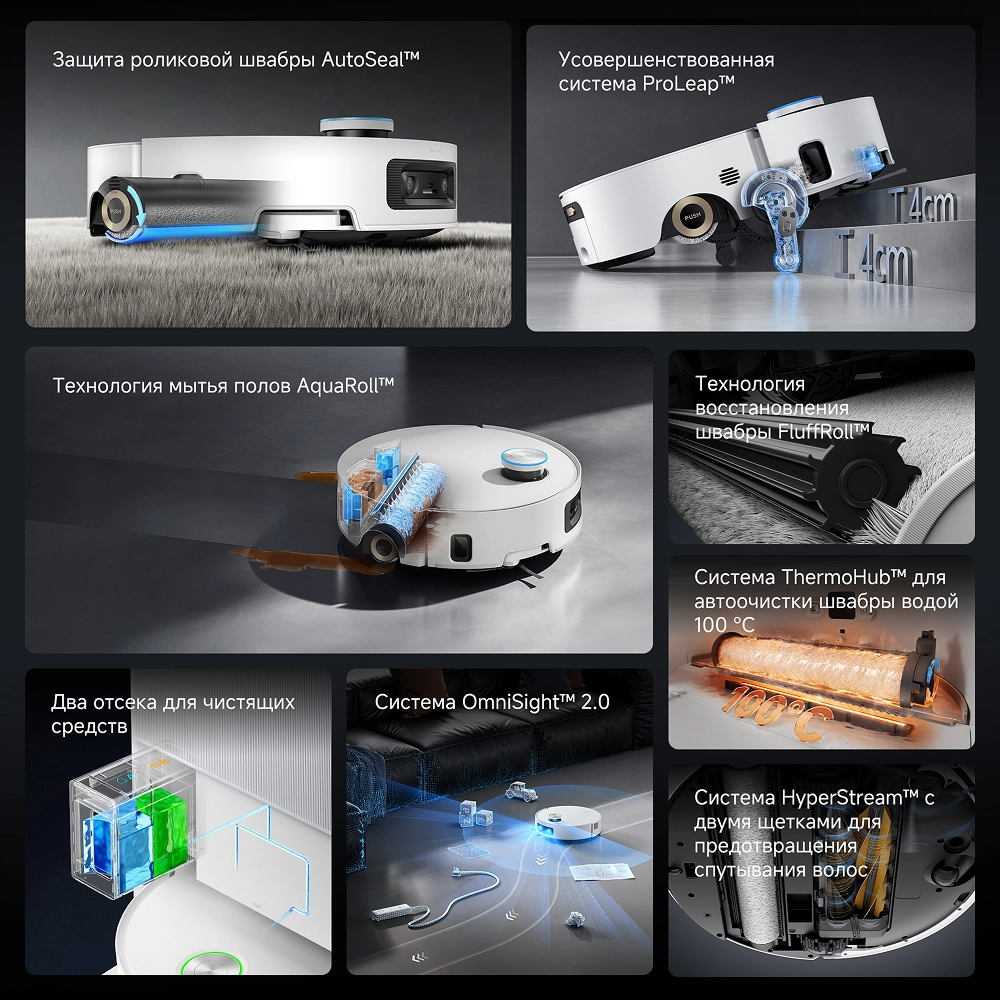 Робот-пылесос Dreame Aqua10 Ultra Roller Complete White