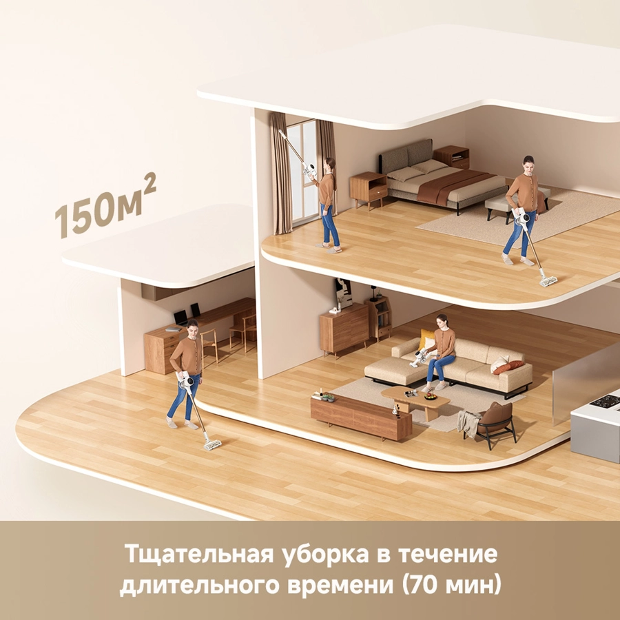 Беспроводной пылесос Dreame R10s Aqua White