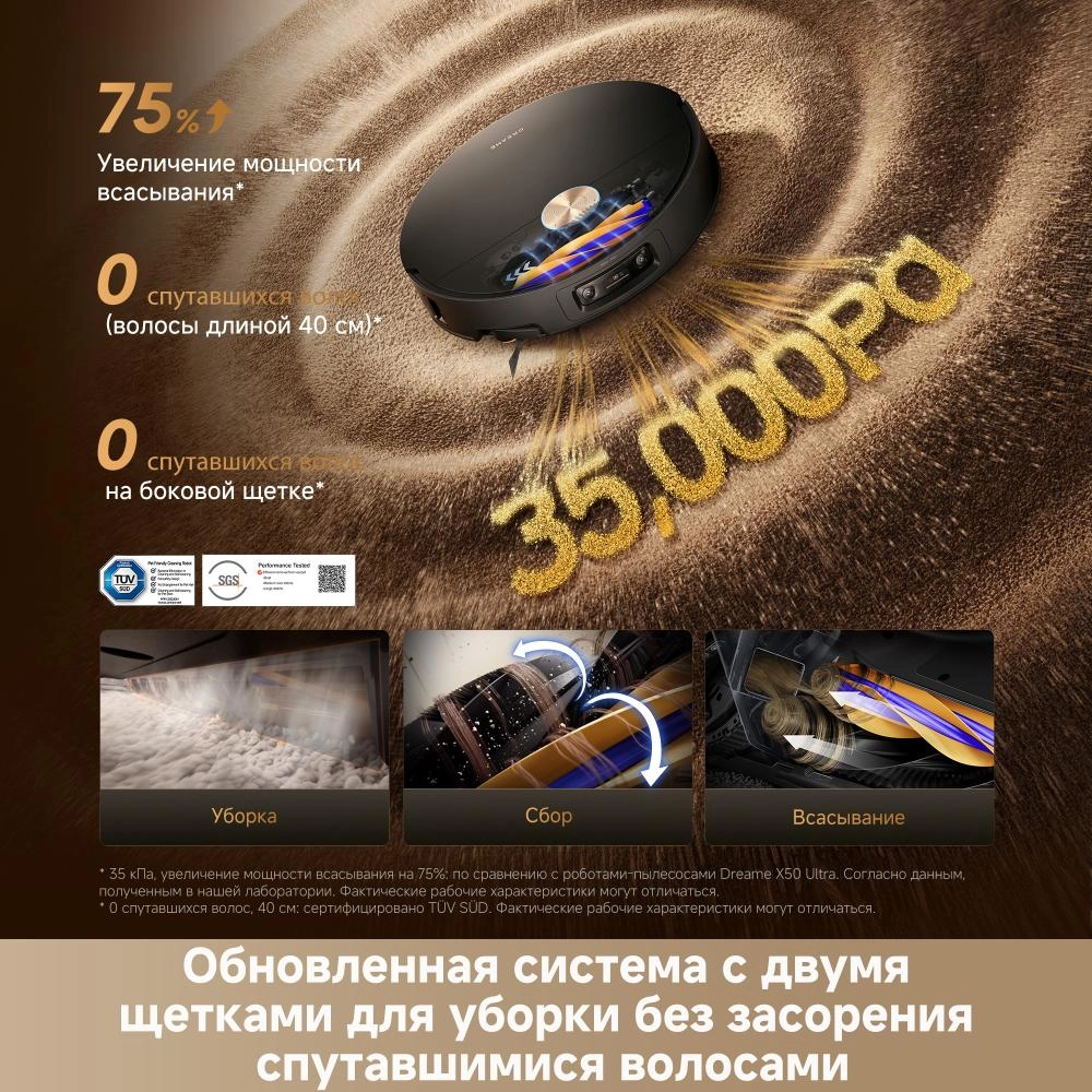 Робот-пылесос Dreame X60 Master Black