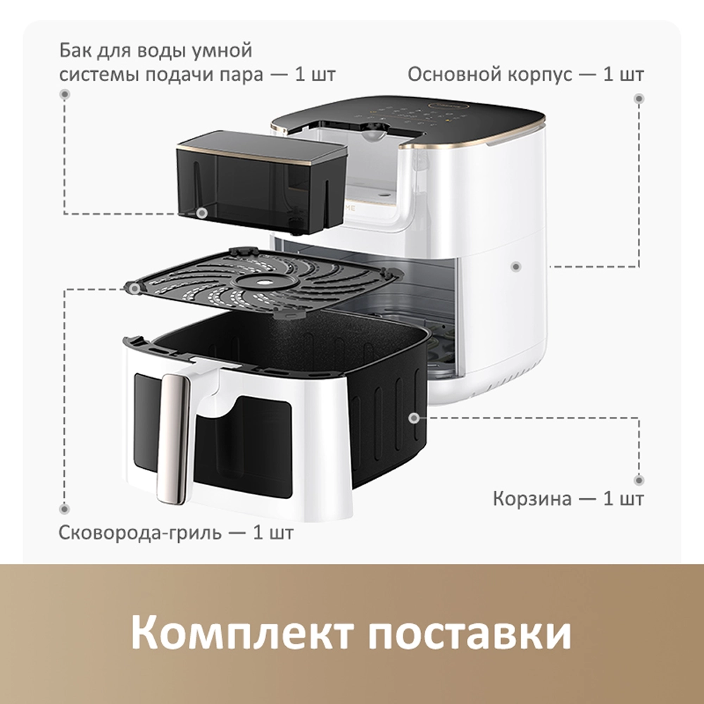 Аэрогриль (аэрофритюрница) Dreame Air Fryer AF30 White