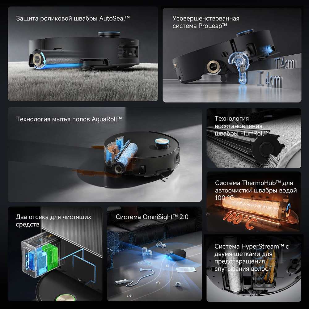 Робот-пылесос Dreame Aqua10 Ultra Roller Complete Black