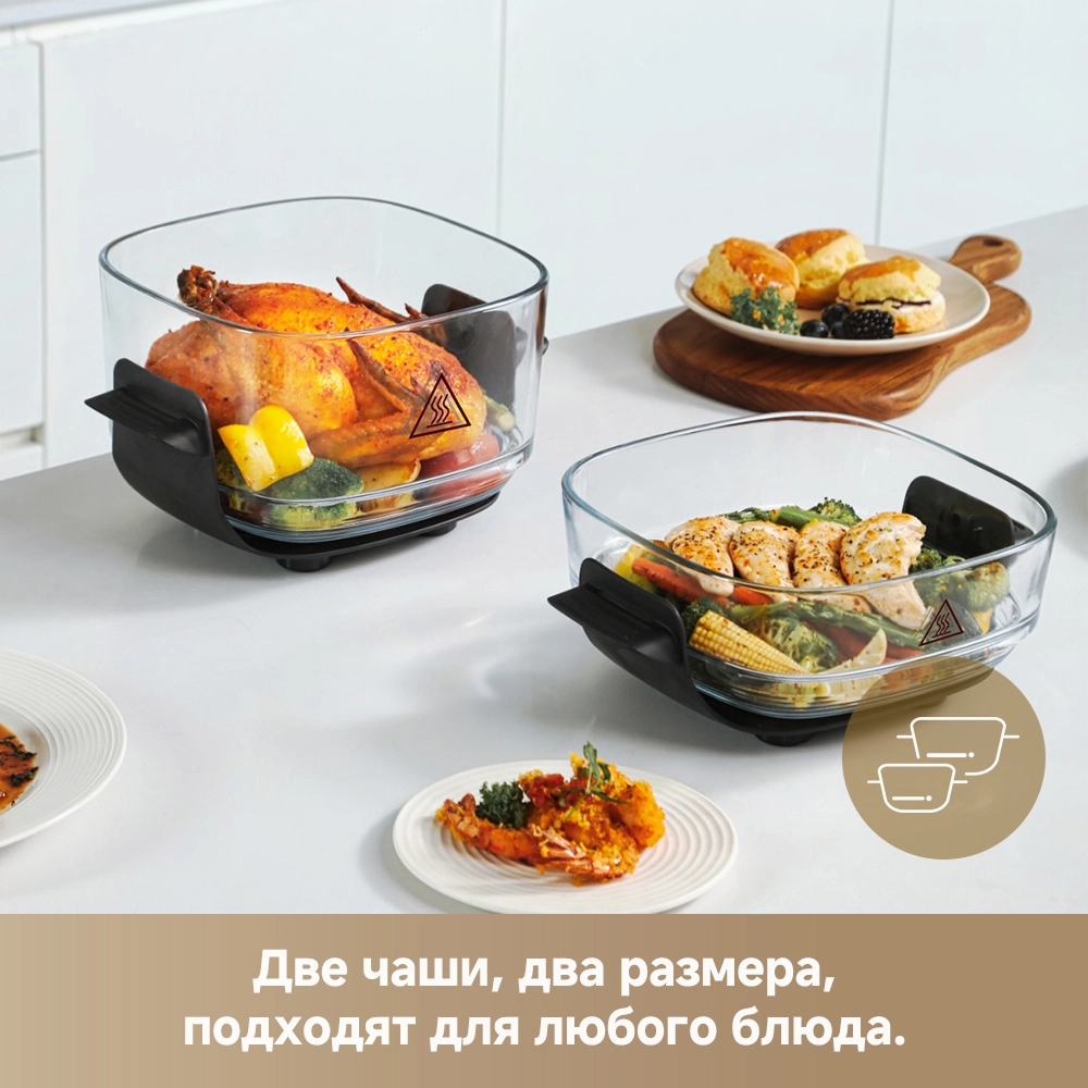 Аэрогриль (аэрофритюрница) Dreame Air Fryer PT60 Grey