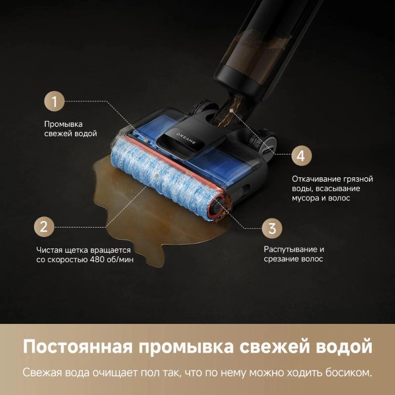 Моющий пылесос Dreame H12 FlexReach